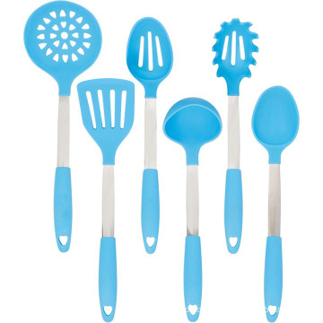Amazon Best Selling Products Set Of 6 Stainless Steel Silicone Kitchen Utensils